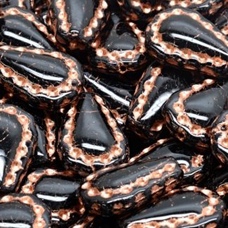 Lacy Tear Drop  Beads 17x12mm (111-95072-17x12-23980-54307)