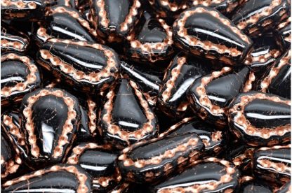 Lacy Tear Drop  Beads 17x12mm (111-95072-17x12-23980-54307)