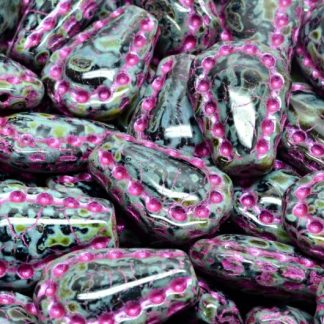Lacy Tear Drop  Beads 17x12mm (111-95072-17x12-23980-86800-43807)