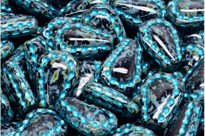 Lacy Tear Drop  Beads 17x12mm (111-95072-17x12-23980-86800-43811)