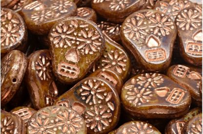 Sugar Skull Beads 20x16mm (111-30547-20x16-13020-86800-54318)