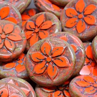 Flower Coin Beads 18x18mm (991-99131-18x18-93120-86800)