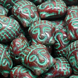 Buddha Head Beads 15x14mm (111-95025-15x14-93210-86800-54316)