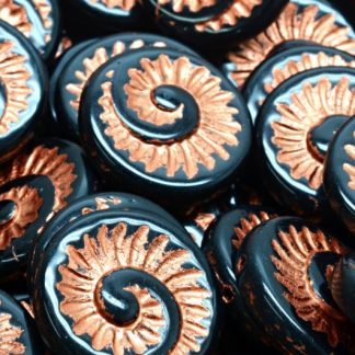 Fossil Shell Beads 18x18mm (111-95021-18x18-23980-54319)
