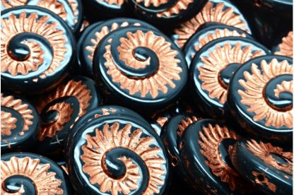 Fossil Shell Beads 18x18mm (111-95021-18x18-23980-54319)