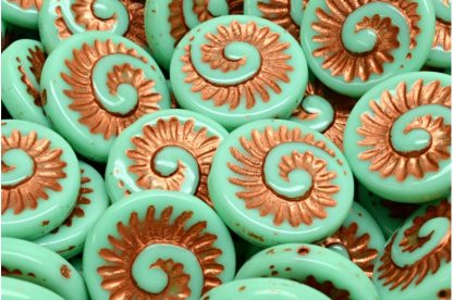 Fossil Shell Beads 18x18mm (111-95021-18x18-53110-54319)