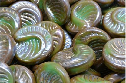 Fossil Coin Beads 19x19mm (111-95005-19x19-63130-43400)