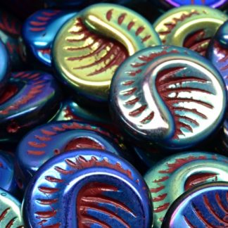Fossil Coin Beads 19x19mm (111-95005-19x19-23980-28703-54310)