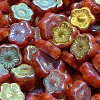 Sunset Flower Beads 10x10mm (111-79206-10x10-R9383-28703)