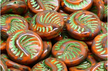 Fossil Coin Beads 19x19mm (111-95005-19x19-93110-86800-43813)