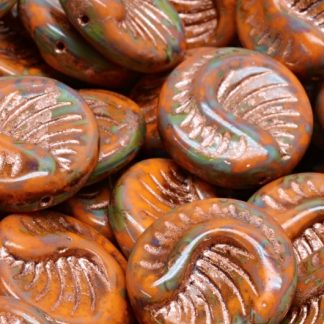 Fossil Coin Beads 19x19mm (111-95005-19x19-93110-86800-54307)