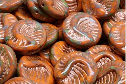 Fossil Coin Beads 19x19mm (111-95005-19x19-93110-86800-54307)