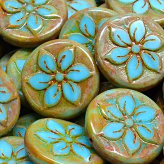 Flower Coin Beads 18x18mm (991-99131-18x18-63030-86800)