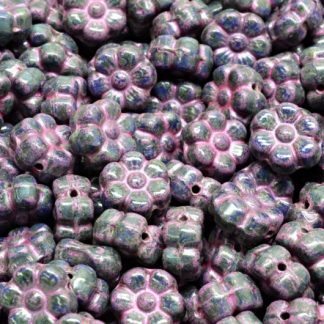 Flat Flower Beads 8x8mm (111-77757-08x08-33070-86800-43807)