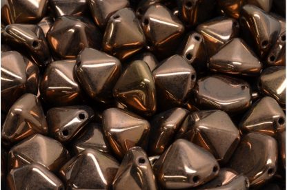 2 Holes Hexagon Pyramid Beads 12x12mm (111-95034-12x12-23980-14415)