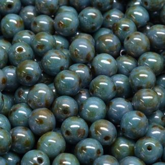 Round Druck Beads 6mm (111-19001-06x06-02010-65431)