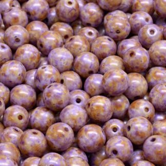 Round Druck Beads 6mm (111-19001-06x06-02010-65328)