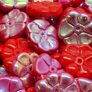 Primrose flower beads 15x15mm (111-95026-15x15-93200-28701)