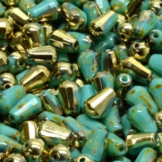 Firepolished Drop Beads 8x6mm (151-15101-08x06-63130-86800-26441)