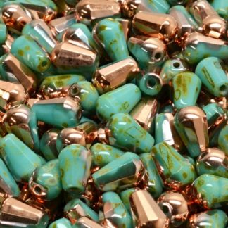 Firepolished Drop Beads 8x6mm (151-15101-08x06-63130-86800-27101)