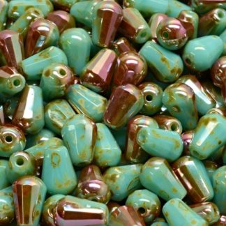 Firepolished Drop Beads 8x6mm (151-15101-08x06-63130-86800-29121)