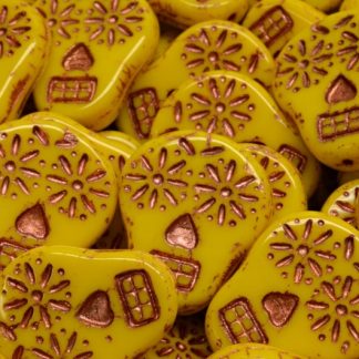 Sugar Skull Beads 20x16mm (111-30547-20x16-83120-54319)
