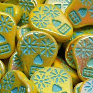 Sugar Skull Beads 20x16mm (111-30547-20x16-83120-28703-54308)