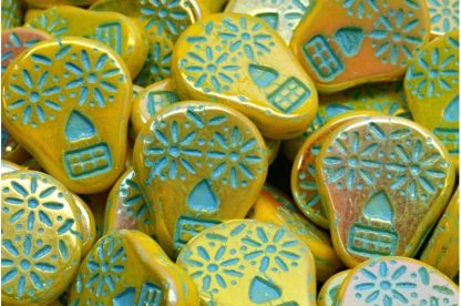 Sugar Skull Beads 20x16mm (111-30547-20x16-83120-28703-54308)