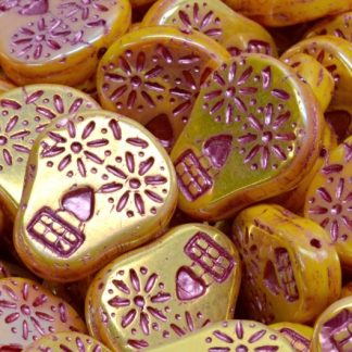 Sugar Skull Beads 20x16mm (111-30547-20x16-83120-28703-54321)