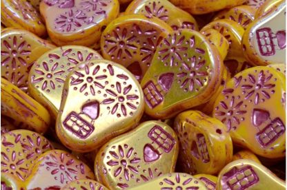 Sugar Skull Beads 20x16mm (111-30547-20x16-83120-28703-54321)
