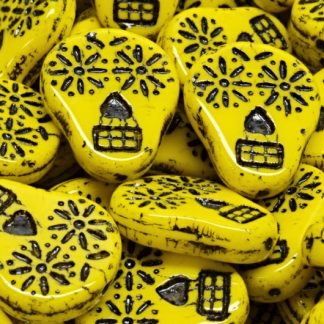 Sugar Skull Beads 20x16mm (111-30547-20x16-83120-46449)
