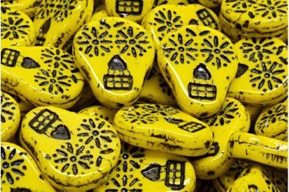 Sugar Skull Beads 20x16mm (111-30547-20x16-83120-46449)
