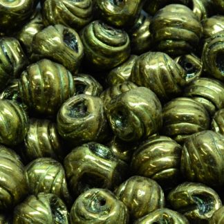 Grooved Mushroom Button Beads 9x8mm (111-95032-09x08-23980-14495)
