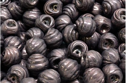 Grooved Mushroom Button Beads 9x8mm (111-95032-09x08-23980-15726)