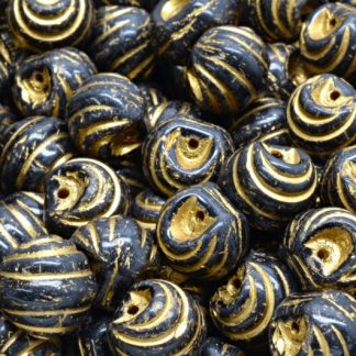 Grooved Mushroom Button Beads 9x8mm (111-95032-09x08-23980-54302)