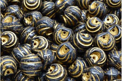 Grooved Mushroom Button Beads 9x8mm (111-95032-09x08-23980-54302)