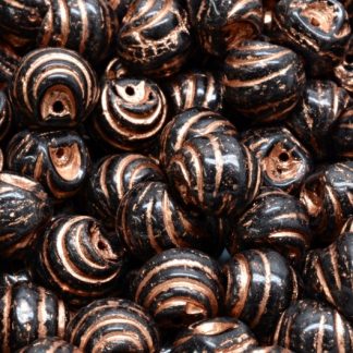 Grooved Mushroom Button Beads 9x8mm (111-95032-09x08-23980-54318)