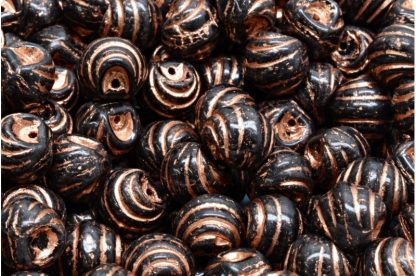 Grooved Mushroom Button Beads 9x8mm (111-95032-09x08-23980-54318)