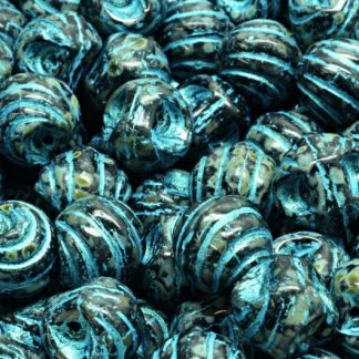 Grooved Mushroom Button Beads 9x8mm (111-95032-09x08-23980-86800-43811)