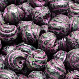 Grooved Mushroom Button Beads 9x8mm (111-95032-09x08-23980-86800-43807)