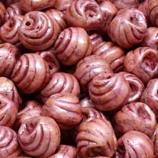 Grooved Mushroom Button Beads 9x8mm (111-95032-09x08-02010-65327-54314)