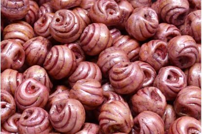 Grooved Mushroom Button Beads 9x8mm (111-95032-09x08-02010-65327-54314)