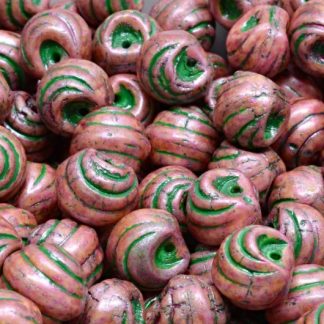 Grooved Mushroom Button Beads 9x8mm (111-95032-09x08-02010-65327-54315)