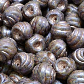 Grooved Mushroom Button Beads 9x8mm (111-95032-09x08-02010-65329-54324)