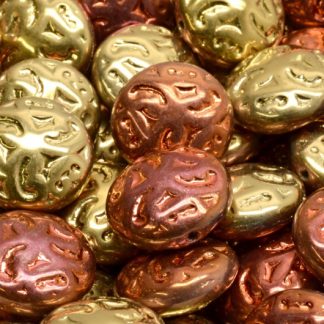 Lentil Beads with Ornaments 14mm (111-01145-14x14-00030-98542)