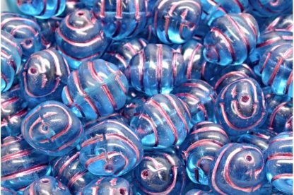 Lined Oval Beads 12x10mm (111-91225-12x10-60020-54321)