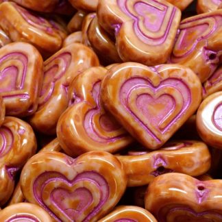 Heart In Heart Beads 14x16mm (111-99130-14x16-74020-86800-43807)