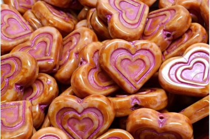 Heart In Heart Beads 14x16mm (111-99130-14x16-74020-86800-43807)