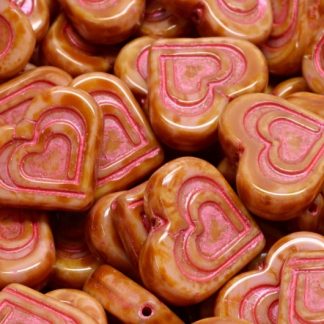 Heart In Heart Beads 14x16mm (111-99130-14x16-74020-86800-43808)
