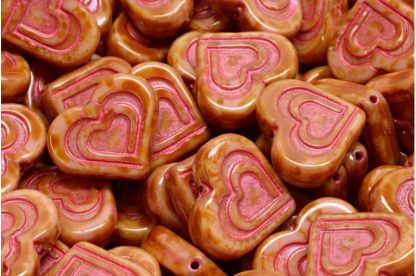 Heart In Heart Beads 14x16mm (111-99130-14x16-74020-86800-43808)